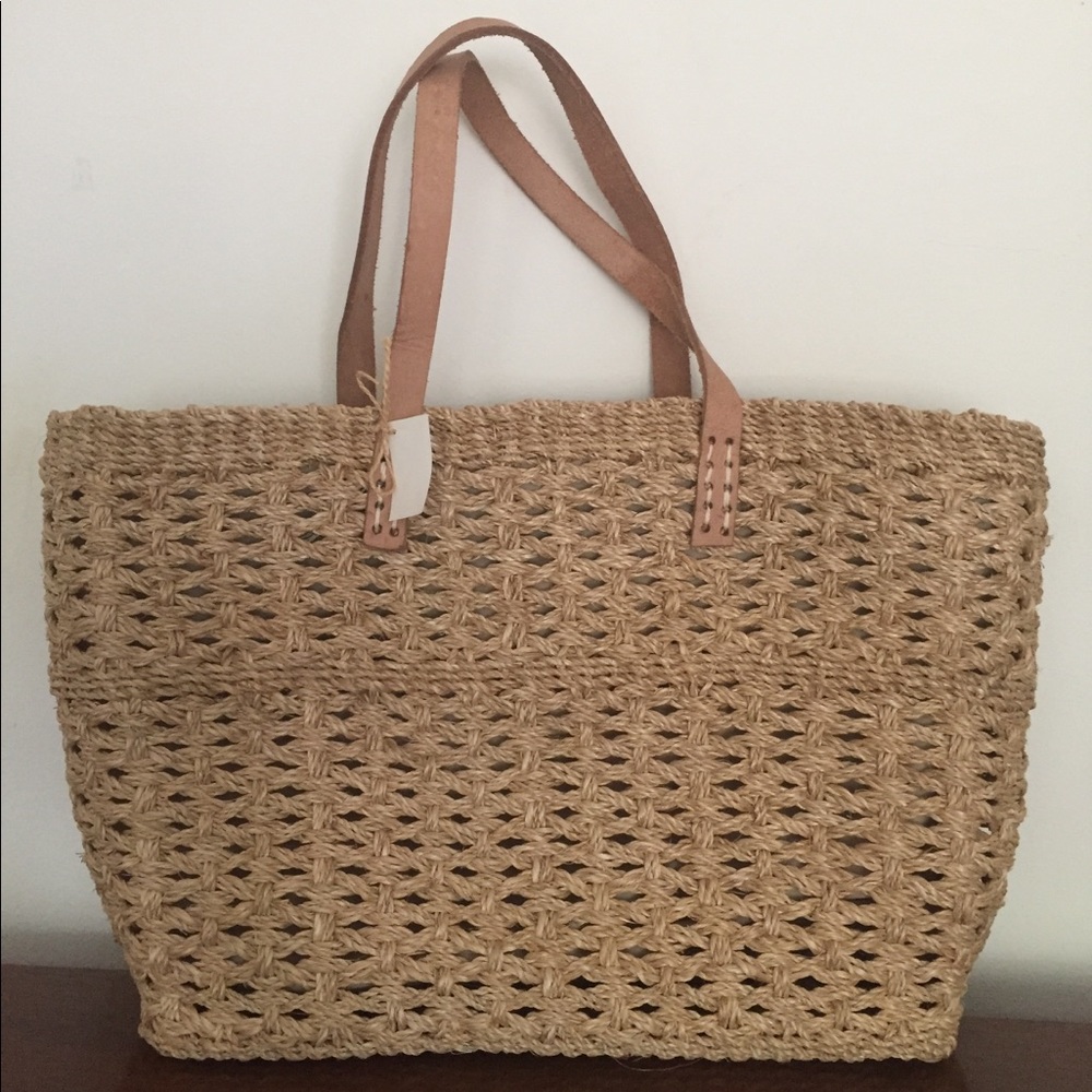 New handwoven bag made from abaca.